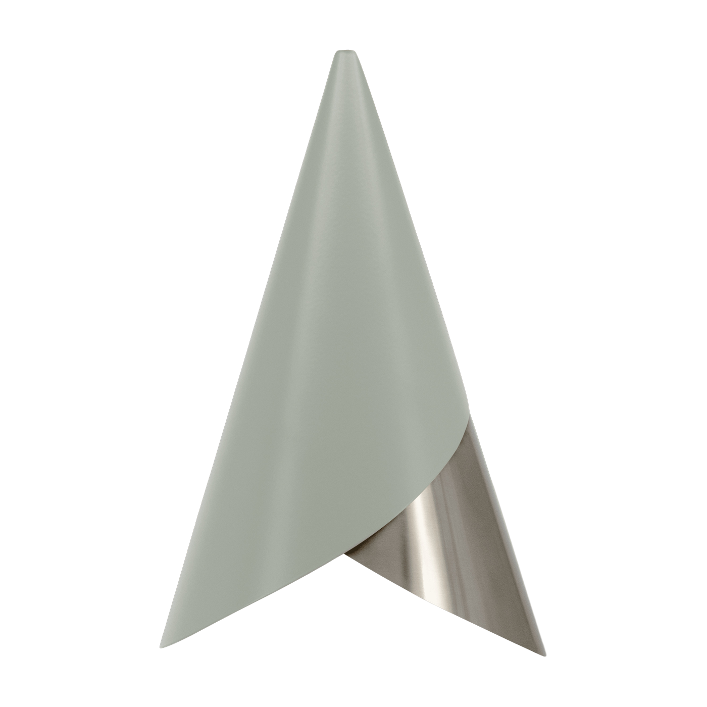 Lampenschirm aus silbernem Aluminium und Olive Cornet - Umage