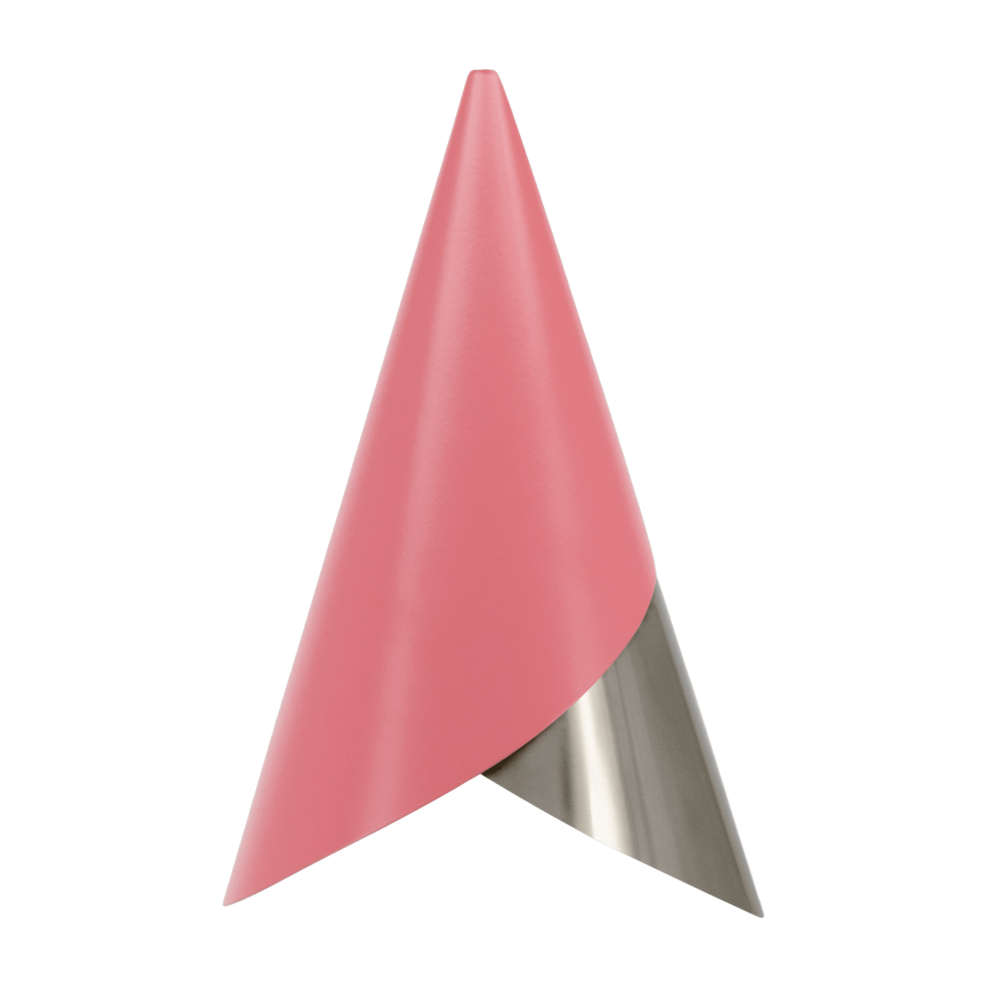 Lampenschirm aus silbernem und rosa Aluminium Cornet – Umage