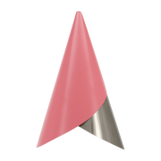 Abat-jour en aluminium argenté et rose Cornet - Umage
