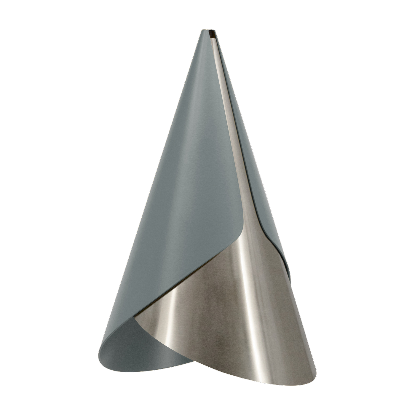 Cornet - Lampenschirm aus silbernem Aluminium und Schiefer. Umage