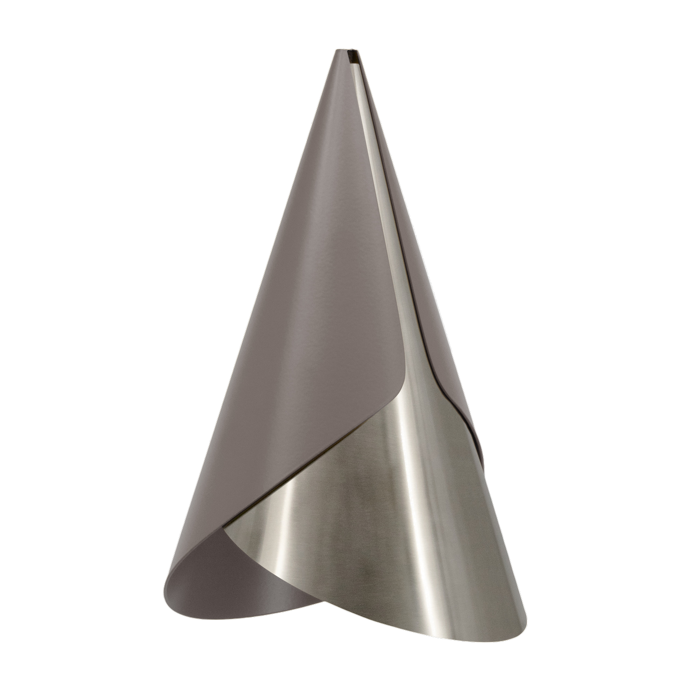 Lampenschirm aus silbernem und bernsteinfarbenem Aluminium Cornet -. Umage