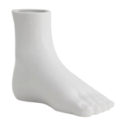 Vase 12cm white ceramic feet - Nordal
