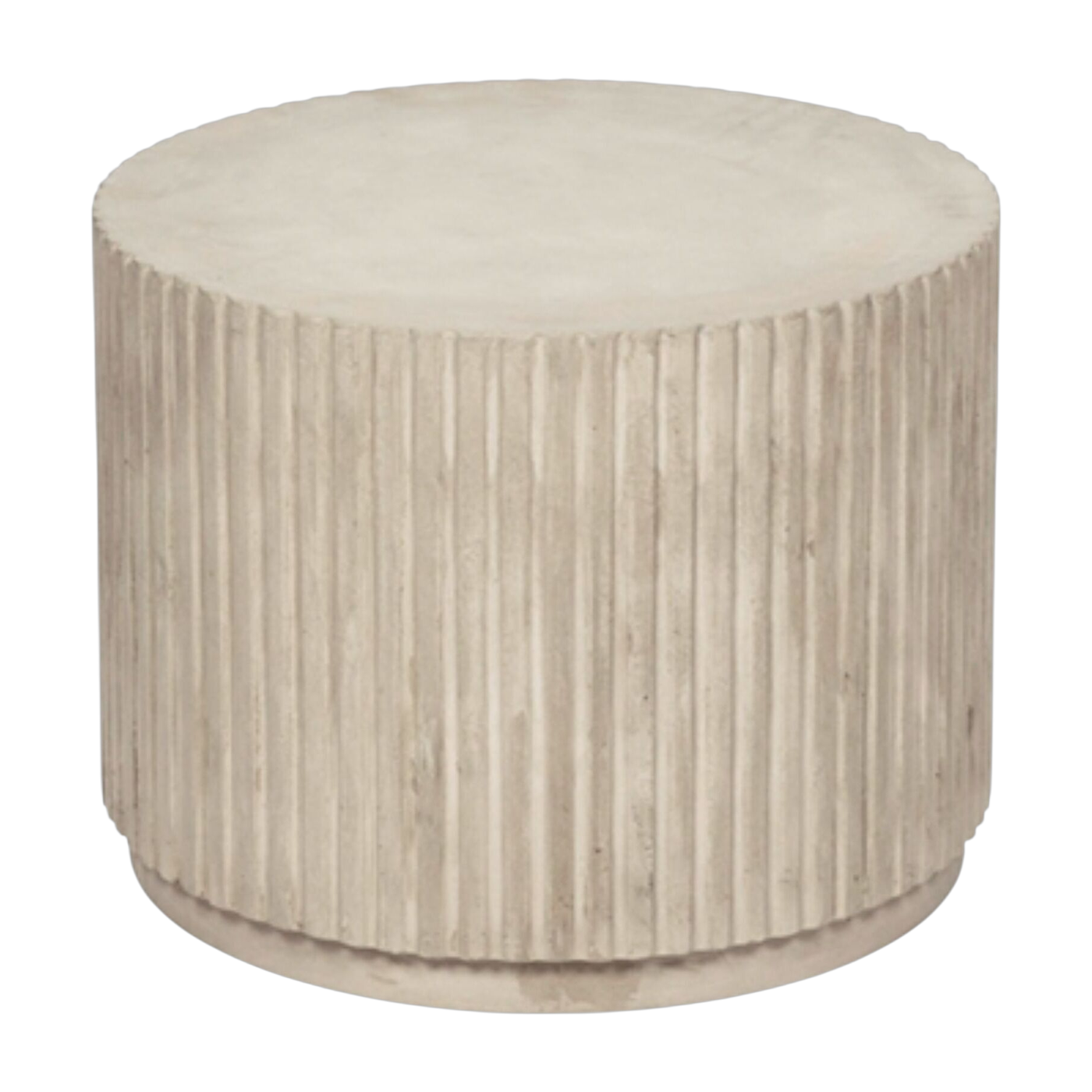 Mesa auxiliar ronde en barro beige 56x42cm - Broste copenhagen