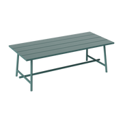 Dark sage rectangular aluminum garden table 220x100x76cm Fred's - Fatboy