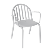 Poltrona da giardino con braccioli in alluminio gris clair 60x59x80cm Fred's - Fatboy