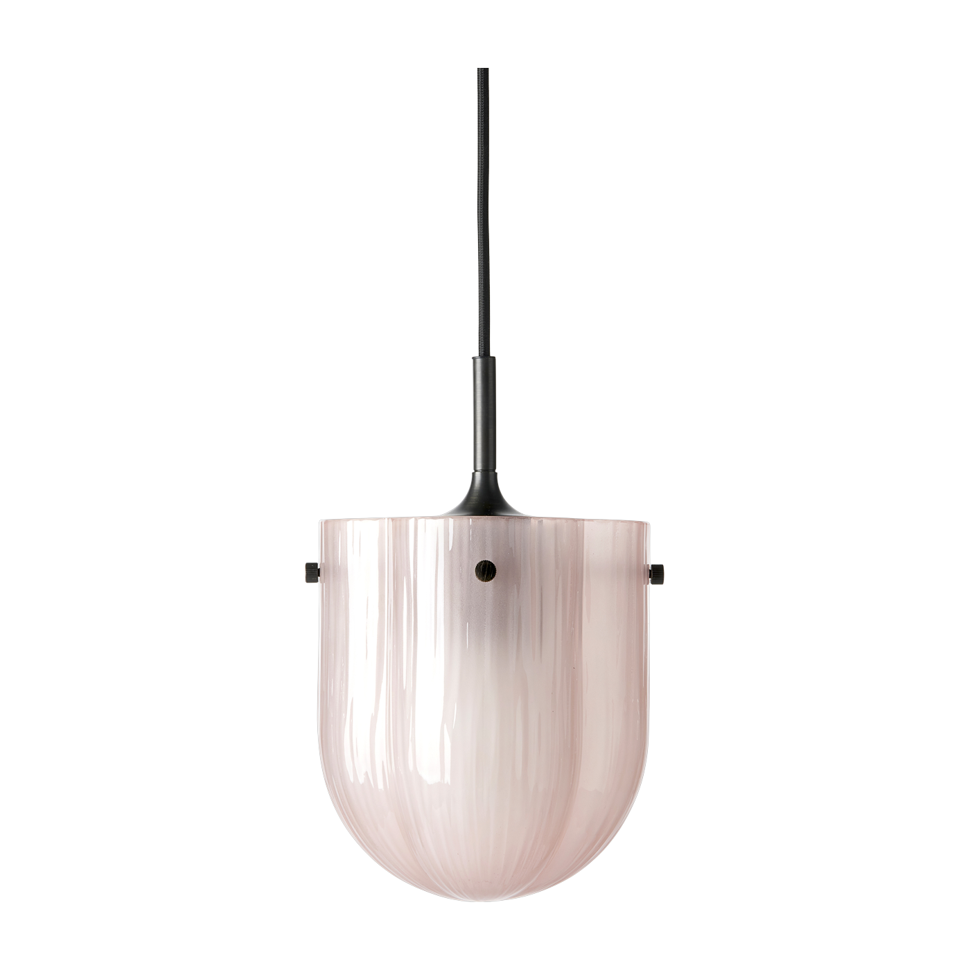Suspension lamp in antique brass and glass corail Seine - Gubi