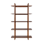 Estantería de madera de caoba 120x42x210cm Khami - Versmissen