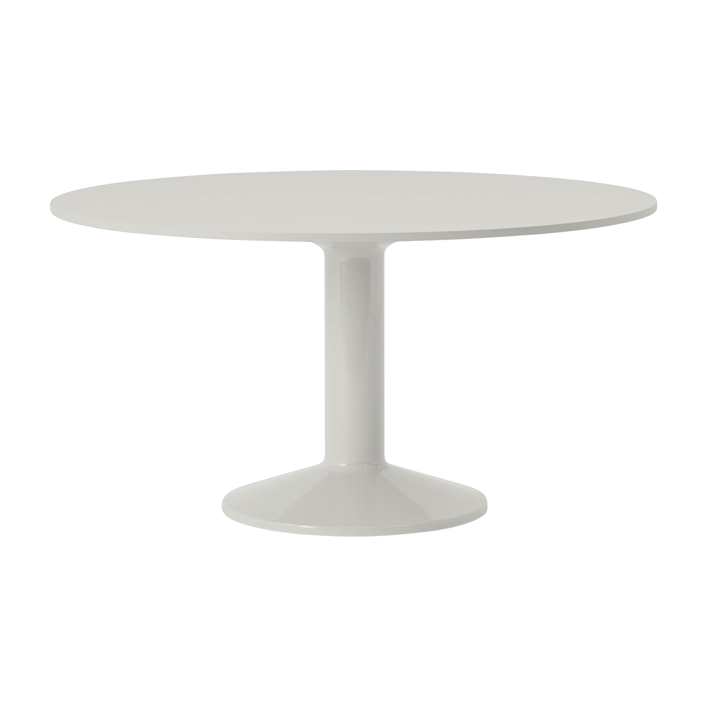 Mesa ronde en linóleo gris y acero 140cm Midst - Muuto