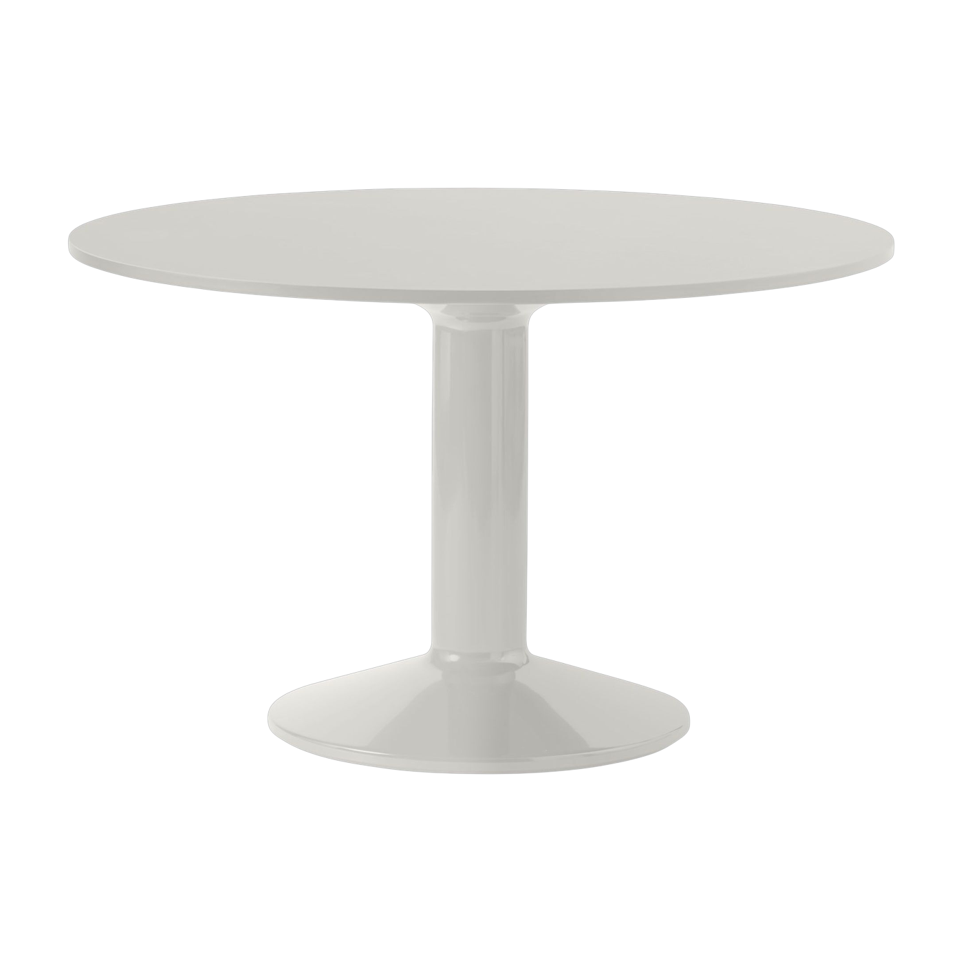 Mesa ronde en linóleo y acero gris 120cm Midst - Muuto