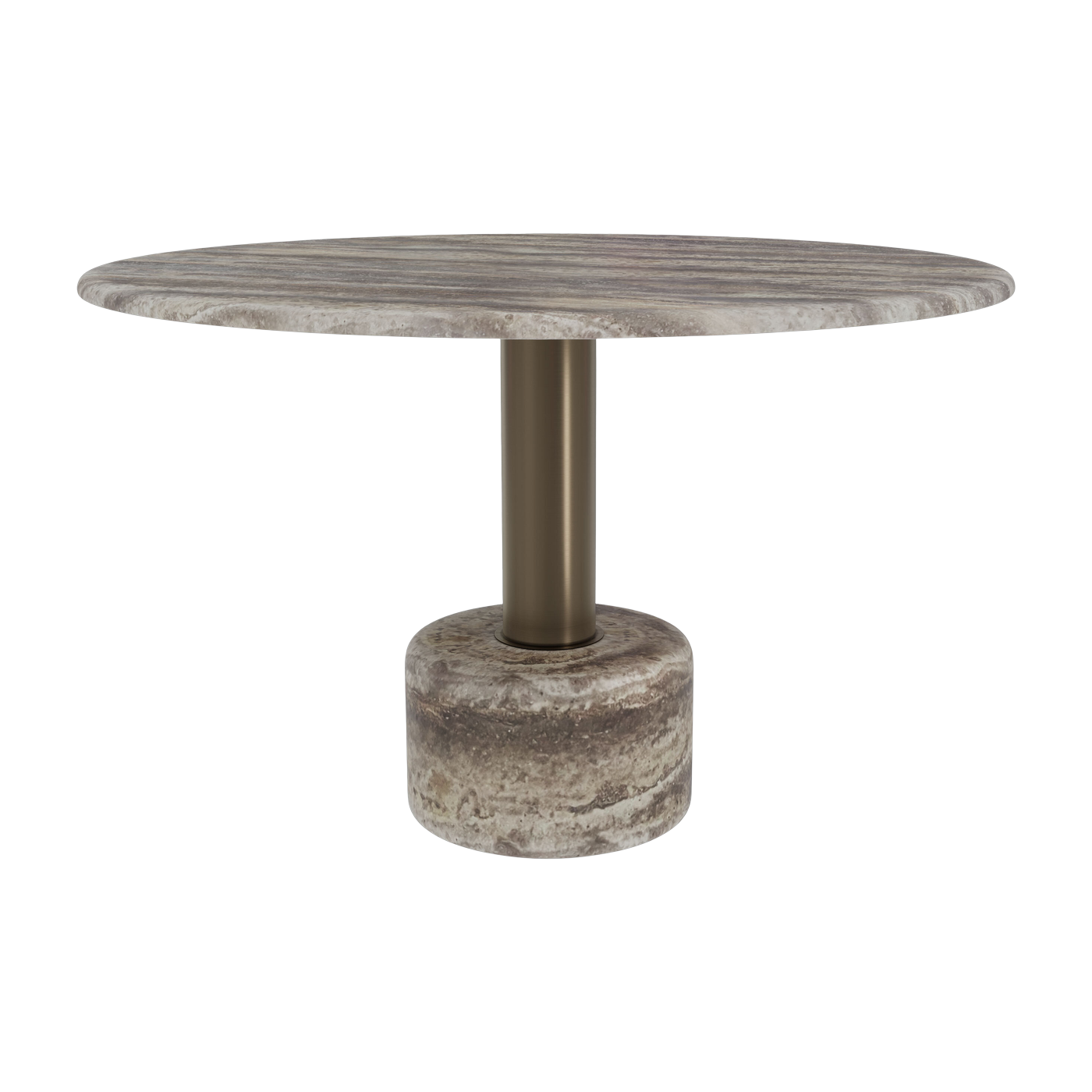 Mesa de acero inoxidable y gris marbre 120x76cm Cooper - Versmissen