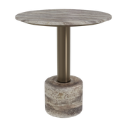 Mesa de acero inoxidable y gris marbre 70x76cm Cooper - Versmissen