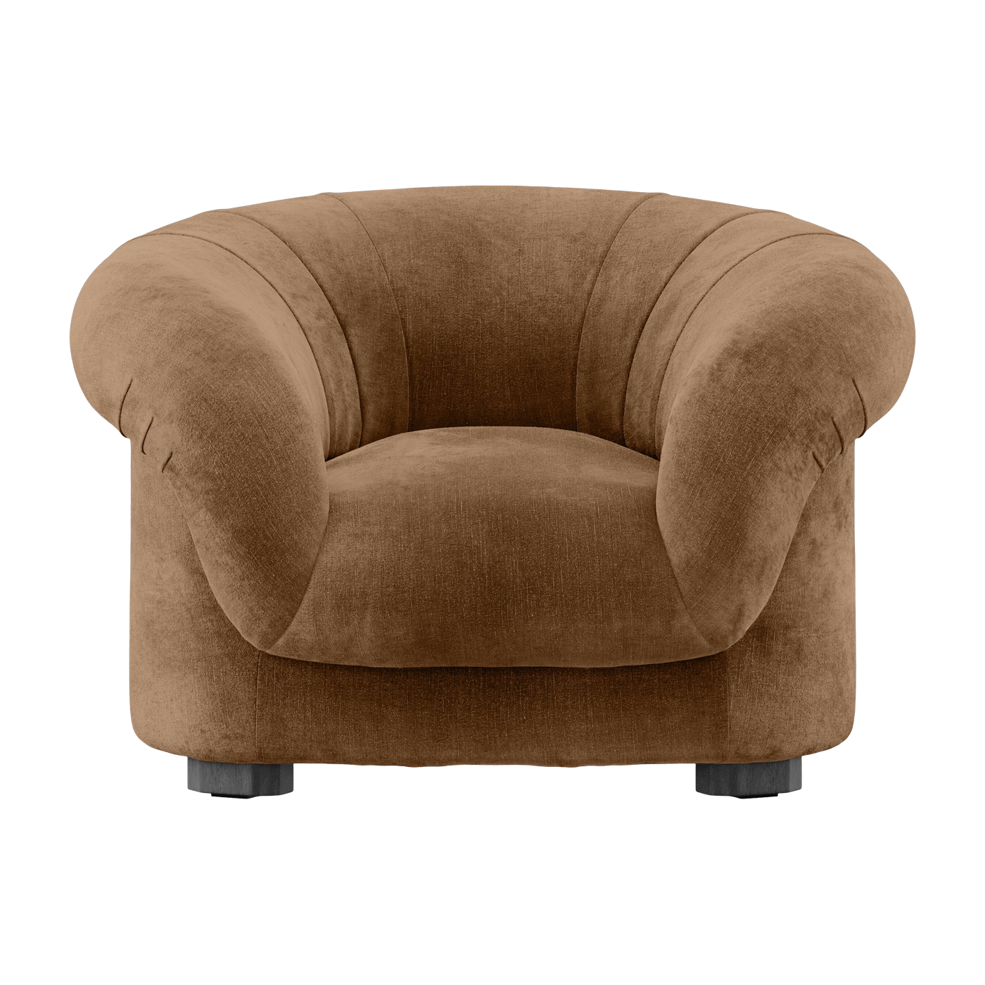 Sessel aus braunem Textilgewebe 115x97x72cm Lancaster -. Versmissen