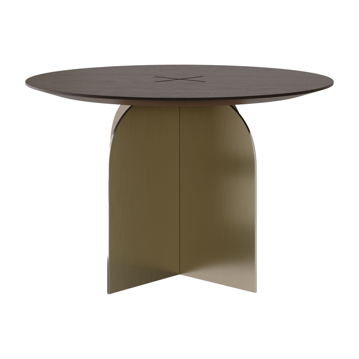 Tables basse ronde en acier inoxydable et chêne 70x44cm Ray - Versmissen