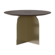 Mesa de centro de acero inoxidable y roble 70x44cm Ray - Versmissen
