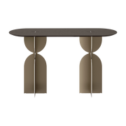Consolle in acciaio inossidabile e rovere 140x46x80cm Ray - Versmissen