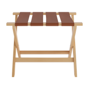 Light beechwood luggage rack and leather strap 70x50x59cm Rack - Versmissen