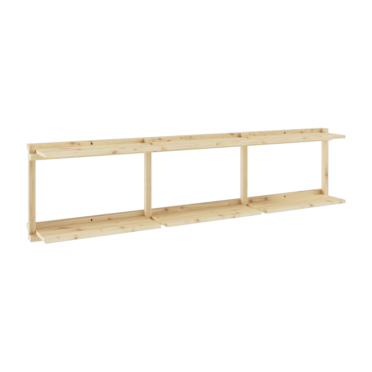 Estantería de pared de pino natural 192x47, 5cm Groove - Karup Design