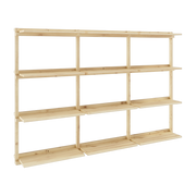 Wall shelf in natural pine 192x127cm Groove - Karup Design