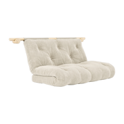 Canapé convertible en polyester ivoire 135x200cm Hooked - Karup Design
