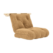 Brown clay polyester convertible armchair 75x200cm Hooked - Karup Design