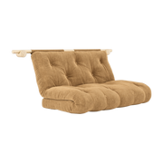 Hooked brown clay polyester sofa bed 135x200cm - Karup Design