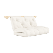 Hooked natural cotton sofa bed 135x200cm - Karup Design