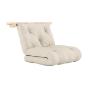 Fauteuil convertible en coton beige 75x200cm Hooked - Karup Design