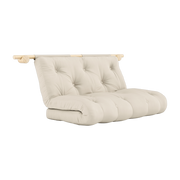 Divano letto Hooked in cotone beige 135x200cm - Hooked Karup Design