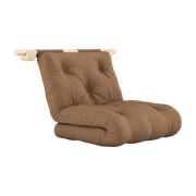 Sillón convertible Cotton mocca 75x200cm Hooked - Karup Design