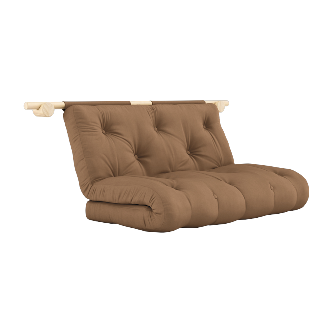 Schlafsofa aus Baumwolle mocca 135x200cm Hooked -. Karup Design