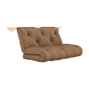 Hooked 135x200cm cotton mocca sofa bed - Karup Design