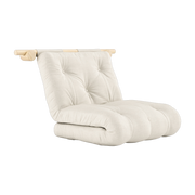 Sillón convertible de algodón y lino 75x200cm Enganchado - Karup Design
