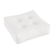 White dralon acrylic outdoor pouffe 70x22cm More Pouf Out - Karup Design