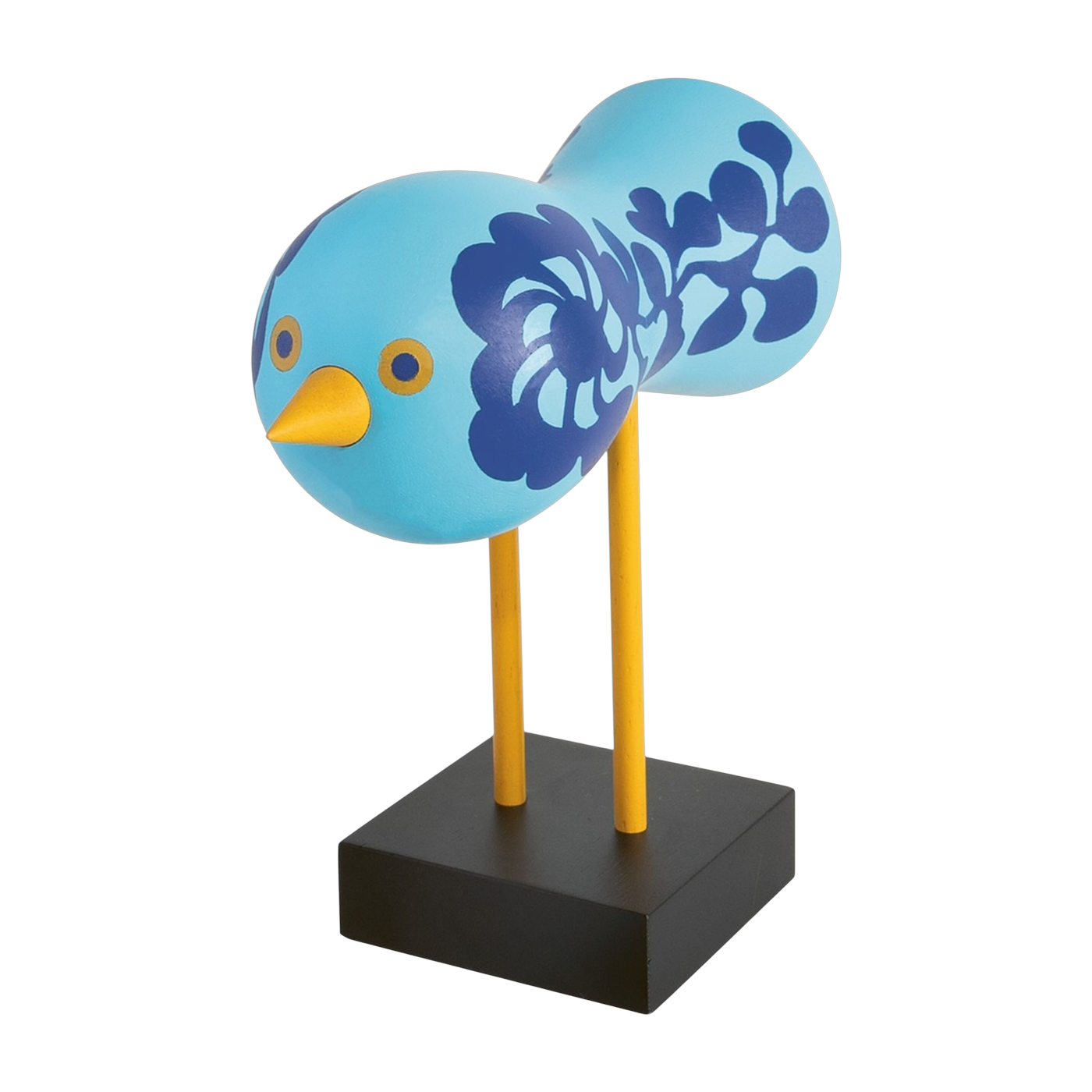 Statuetta di uccello in faggio massiccio colorato 16x16x7cm Birds 1967 N°4 - Design House Stockholm