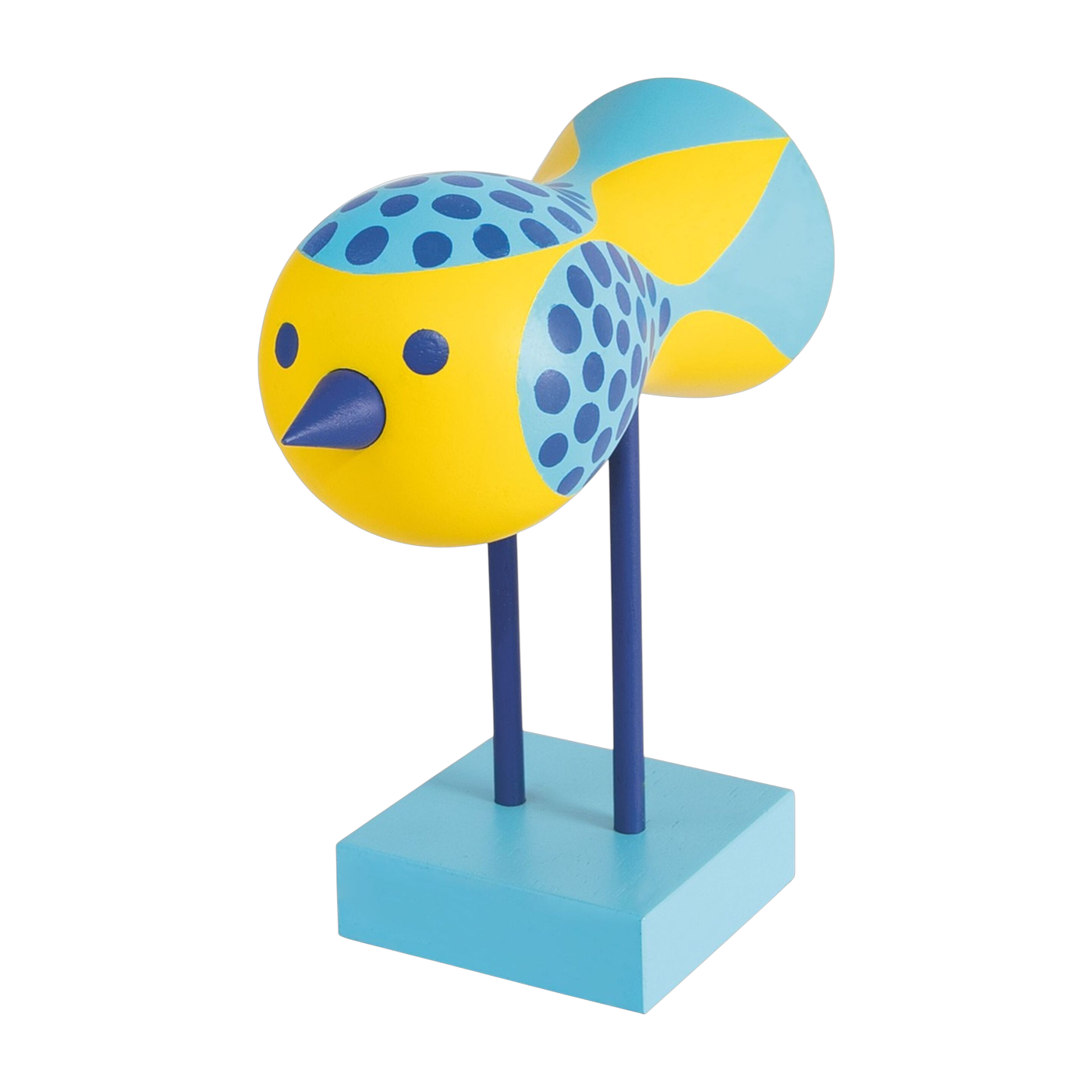Figurilla de pájaro en haya maciza coloreada 16x16x7cm Pájaros 1967 N°5 - Design House Stockholm
