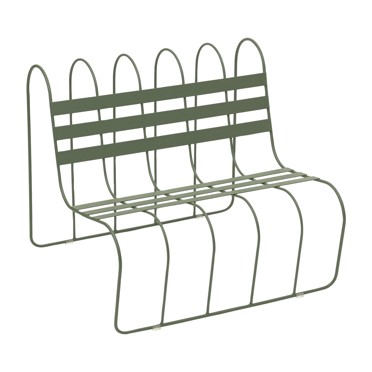Green steel garden bench 90x77x77cm Gardener - Design House Stockholm
