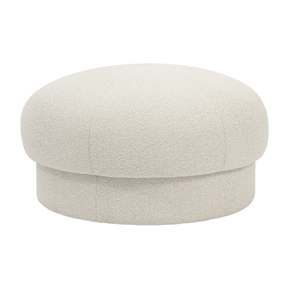 Round cream fabric pouf 94cm Uno - Design House Stockholm