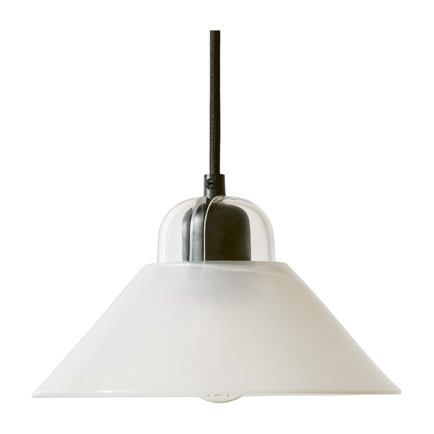 Kalo - Pressed glass and black cord suspension. Design House Stockholm