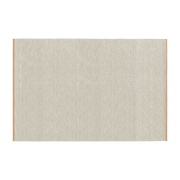 Rectangular beige wool rug with leather border 200x300cm Björk - Design House Stockholm