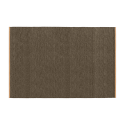 Brown wool rectangular rug with leather border 200x300cm Björk - Design House Stockholm
