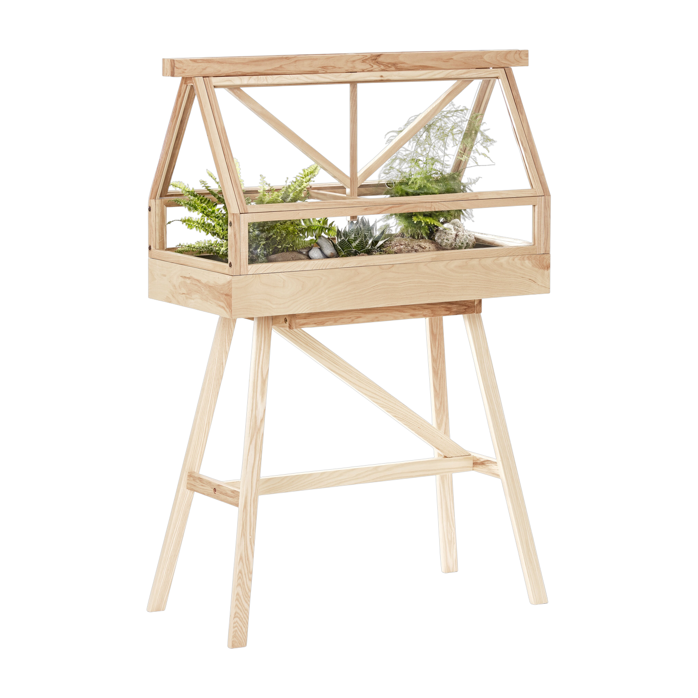 Serre en frêne cendré 95x40x130cm Greenhouse - Design House Stockholm