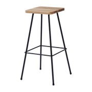 Barhocker aus Stahl schwarz 30x70cm Barni - Metallbude