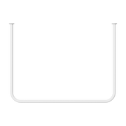 Round white steel clothes rail 80x60cm Enio - Metallbude