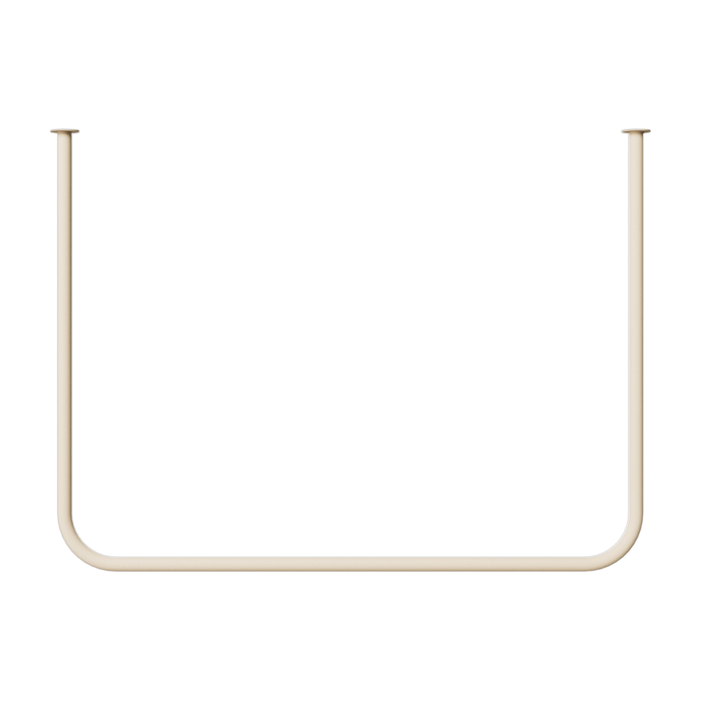 Rail à vêtements rond en acier beige cashew 80x60cm Enio - Metallbude