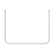 Round cashew beige steel clothes rail 80x60cm Enio - Metallbude