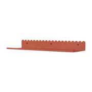 Étagère murale en acier laqué burnt rouge 50x16x16cm Vibes - Nobodinoz