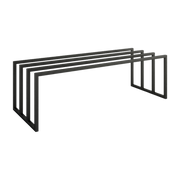 Scarpiera in acciaio nero 80x30x41cm Bovi - Metallbude