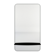 Specchio a parete in lamiera nera 110x60x10cm Caleo - Metallbude