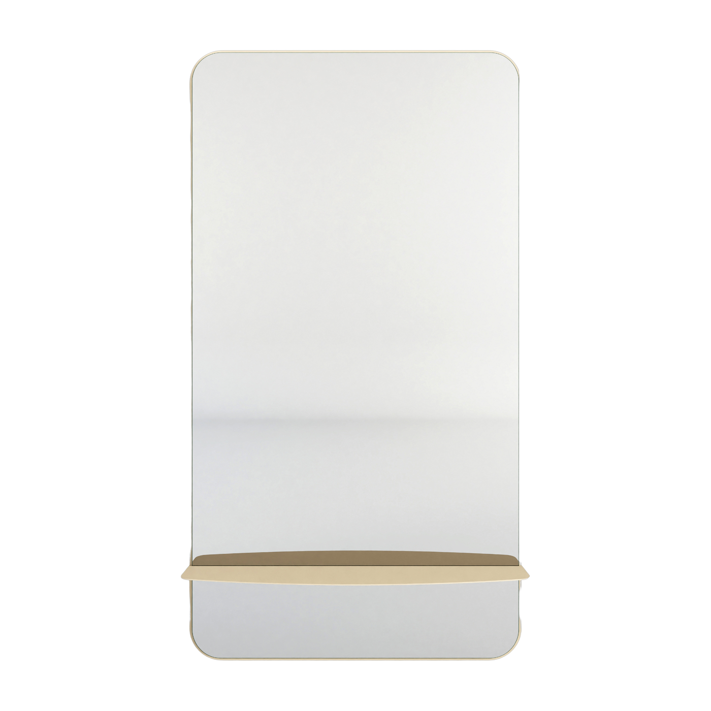 Espejo de pared de chapa de acero beige anacardo 110x60x10cm Caleo - Metallbude