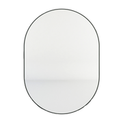Miroir mural en acier noir 57x41x2cm Caya - Metallbude